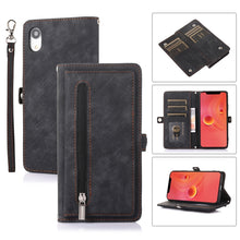 Load image into Gallery viewer, Zipper Card Slot Buckle Wallet Leather Phone Case