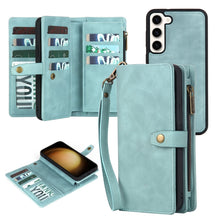 Load image into Gallery viewer, Zipper Wallet Magnetic Detachable Leather Phone Case, For Samsung Galaxy S23 5G, For Samsung Galaxy S23+ 5G, For Samsung Galaxy S23 Ultra 5G, For Samsung Galaxy S22 5G, For Samsung Galaxy S22+ 5G, For Samsung Galaxy S22 Ultra 5G, For Samsung Galaxy S21...