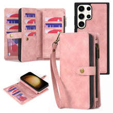 Load image into Gallery viewer, Zipper Wallet Magnetic Detachable Leather Phone Case, For Samsung Galaxy S23 5G, For Samsung Galaxy S23+ 5G, For Samsung Galaxy S23 Ultra 5G, For Samsung Galaxy S22 5G, For Samsung Galaxy S22+ 5G, For Samsung Galaxy S22 Ultra 5G, For Samsung Galaxy S21...
