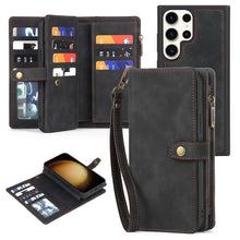Load image into Gallery viewer, Zipper Wallet Magnetic Detachable Leather Phone Case, For Samsung Galaxy S23 5G, For Samsung Galaxy S23+ 5G, For Samsung Galaxy S23 Ultra 5G, For Samsung Galaxy S22 5G, For Samsung Galaxy S22+ 5G, For Samsung Galaxy S22 Ultra 5G, For Samsung Galaxy S21...