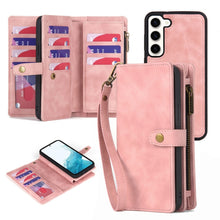 Load image into Gallery viewer, Zipper Wallet Magnetic Detachable Leather Phone Case, For Samsung Galaxy S23 5G, For Samsung Galaxy S23+ 5G, For Samsung Galaxy S23 Ultra 5G, For Samsung Galaxy S22 5G, For Samsung Galaxy S22+ 5G, For Samsung Galaxy S22 Ultra 5G, For Samsung Galaxy S21...