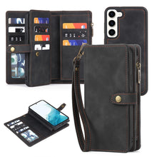 Load image into Gallery viewer, Zipper Wallet Magnetic Detachable Leather Phone Case, For Samsung Galaxy S23 5G, For Samsung Galaxy S23+ 5G, For Samsung Galaxy S23 Ultra 5G, For Samsung Galaxy S22 5G, For Samsung Galaxy S22+ 5G, For Samsung Galaxy S22 Ultra 5G, For Samsung Galaxy S21...
