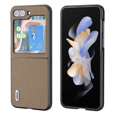Load image into Gallery viewer, ABEEL Genuine Leather Litchi Texture Phone Case