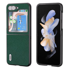Load image into Gallery viewer, ABEEL Cross Texture Genuine Leather Phone Case