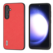 Load image into Gallery viewer, ABEEL Cross Texture Genuine Leather Phone Case