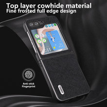 Load image into Gallery viewer, ABEEL Cross Texture Genuine Leather Phone Case