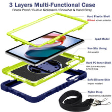 Load image into Gallery viewer, 360 Degree Rotation PC Contrast Silicone Tablet Case, For Xiaomi Redmi Pad 10.61