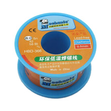 Load image into Gallery viewer, Mechanic HBD-366 100g Tin Solder Wire Lead-Free Solder Melt Rosin Core, 0.3mm, 0.4mm, 0.5mm, 0.6mm, 0.8mm