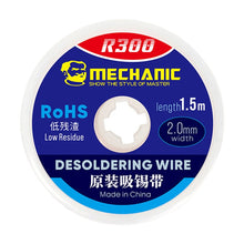 Load image into Gallery viewer, MECHANIC R300 1.5M Suction Tin Wire, MECHANIC R300 1.5M 1MM, MECHANIC R300 1.5M 2MM, MECHANIC R300 1.5M 4MM
