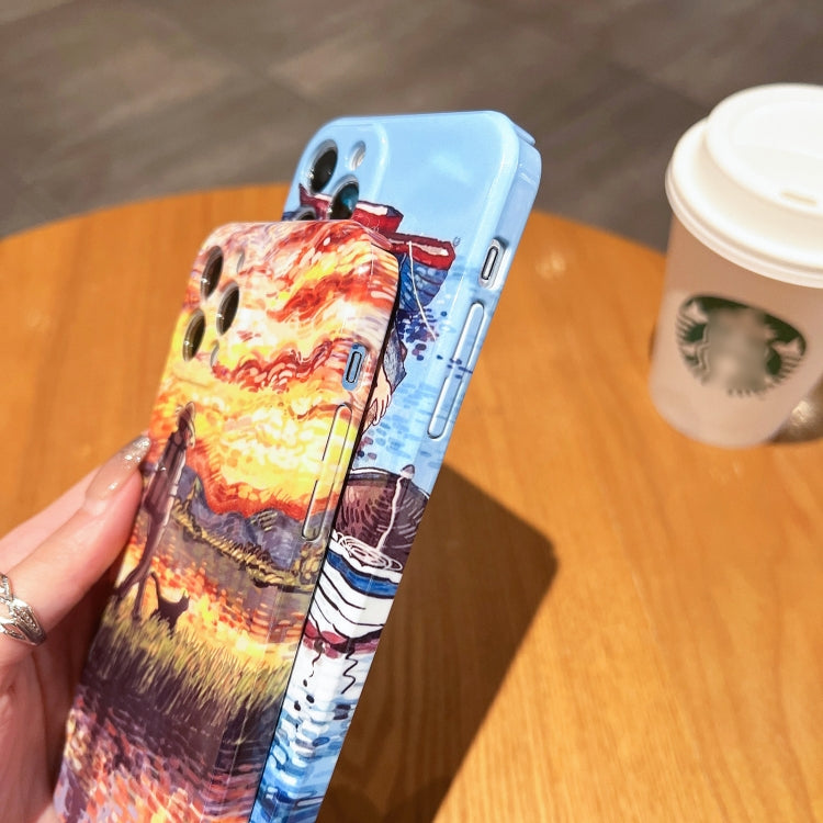 Oil Painting Pattern Glossy PC Phone Case