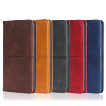 Load image into Gallery viewer, Cow Texture Magnetic Leather Phone Case
