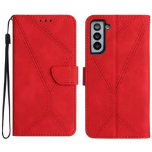 Load image into Gallery viewer, Stitching Embossed Leather Phone Case