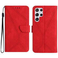Load image into Gallery viewer, Stitching Embossed Leather Phone Case