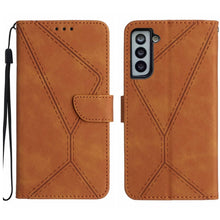 Load image into Gallery viewer, Stitching Embossed Leather Phone Case
