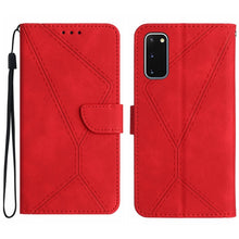 Load image into Gallery viewer, Stitching Embossed Leather Phone Case, For Samsung Galaxy S21 Ultra 5G, For Samsung Galaxy S20, For Samsung Galaxy S20+, For Samsung Galaxy S20 Ultra, For Samsung Galaxy S20 FE, For Samsung Galaxy S10, For Samsung Galaxy S10+, For Samsung Galaxy Note20