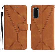 Load image into Gallery viewer, Stitching Embossed Leather Phone Case, For Samsung Galaxy S21 Ultra 5G, For Samsung Galaxy S20, For Samsung Galaxy S20+, For Samsung Galaxy S20 Ultra, For Samsung Galaxy S20 FE, For Samsung Galaxy S10, For Samsung Galaxy S10+, For Samsung Galaxy Note20