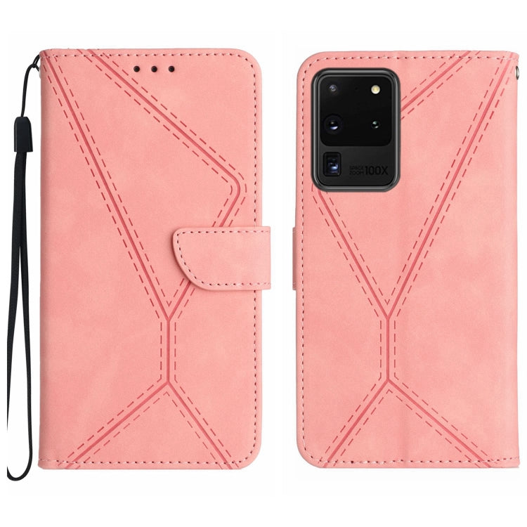 Stitching Embossed Leather Phone Case, For Samsung Galaxy S21 Ultra 5G, For Samsung Galaxy S20, For Samsung Galaxy S20+, For Samsung Galaxy S20 Ultra, For Samsung Galaxy S20 FE, For Samsung Galaxy S10, For Samsung Galaxy S10+, For Samsung Galaxy Note20