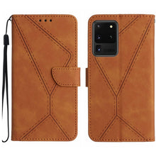 Load image into Gallery viewer, Stitching Embossed Leather Phone Case, For Samsung Galaxy S21 Ultra 5G, For Samsung Galaxy S20, For Samsung Galaxy S20+, For Samsung Galaxy S20 Ultra, For Samsung Galaxy S20 FE, For Samsung Galaxy S10, For Samsung Galaxy S10+, For Samsung Galaxy Note20