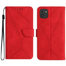 Load image into Gallery viewer, Stitching Embossed Leather Phone Case, For Samsung Galaxy Note20 Ultra, For Samsung Galaxy Note10+, For Samsung Galaxy A03 164mm, For Samsung Galaxy A03 166mm, For Samsung Galaxy A03s 165.8mm, For Samsung Galaxy A03s 166mm                              ...
