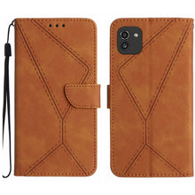 Load image into Gallery viewer, Stitching Embossed Leather Phone Case, For Samsung Galaxy Note20 Ultra, For Samsung Galaxy Note10+, For Samsung Galaxy A03 164mm, For Samsung Galaxy A03 166mm, For Samsung Galaxy A03s 165.8mm, For Samsung Galaxy A03s 166mm                              ...