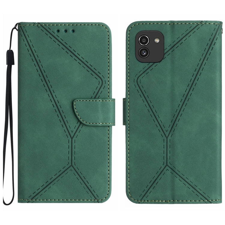 Stitching Embossed Leather Phone Case, For Samsung Galaxy Note20 Ultra, For Samsung Galaxy Note10+, For Samsung Galaxy A03 164mm, For Samsung Galaxy A03 166mm, For Samsung Galaxy A03s 165.8mm, For Samsung Galaxy A03s 166mm                              ...