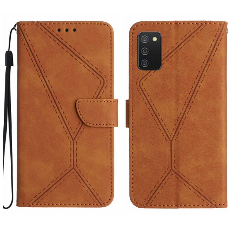 Stitching Embossed Leather Phone Case, For Samsung Galaxy Note20 Ultra, For Samsung Galaxy Note10+, For Samsung Galaxy A03 164mm, For Samsung Galaxy A03 166mm, For Samsung Galaxy A03s 165.8mm, For Samsung Galaxy A03s 166mm                              ...