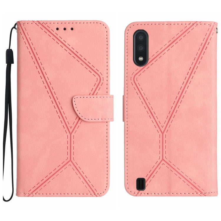 Stitching Embossed Leather Phone Case, For Samsung Galaxy Note20 Ultra, For Samsung Galaxy Note10+, For Samsung Galaxy A03 164mm, For Samsung Galaxy A03 166mm, For Samsung Galaxy A03s 165.8mm, For Samsung Galaxy A03s 166mm                              ...