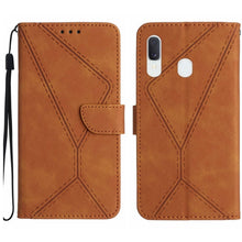 Load image into Gallery viewer, Stitching Embossed Leather Phone Case, For Samsung Galaxy A12 / M12, For Samsung Galaxy A13 4G, For Samsung Galaxy A13 5G / M13 5G, For Samsung Galaxy A14 5G / A14 4G, For Samsung Galaxy A20 / A30, For Samsung Galaxy A20e / A10e, For Samsung Galaxy A22...