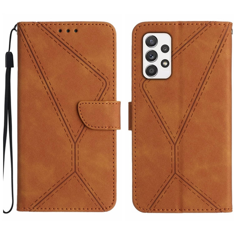 Stitching Embossed Leather Phone Case, For Samsung Galaxy A72 4G/5G, For Samsung Galaxy A73 5G, For Samsung Galaxy F14 5G, For Samsung Galaxy M14 5G, For Samsung Galaxy M33 5G, For Samsung Galaxy M53 5G, For Samsung Galaxy M54 5G