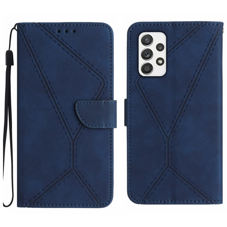 Stitching Embossed Leather Phone Case, For Samsung Galaxy A72 4G/5G, For Samsung Galaxy A73 5G, For Samsung Galaxy F14 5G, For Samsung Galaxy M14 5G, For Samsung Galaxy M33 5G, For Samsung Galaxy M53 5G, For Samsung Galaxy M54 5G