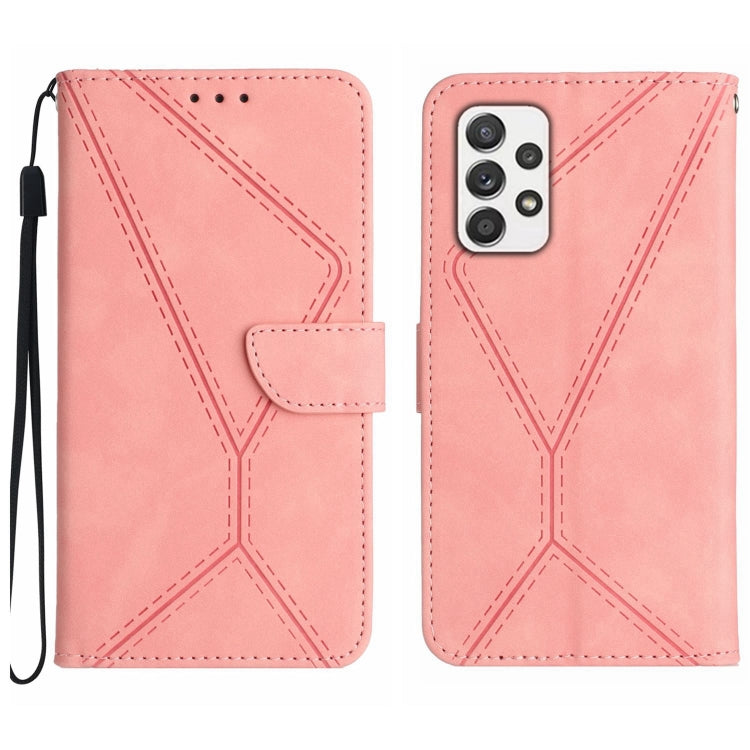 Stitching Embossed Leather Phone Case, For Samsung Galaxy A72 4G/5G, For Samsung Galaxy A73 5G, For Samsung Galaxy F14 5G, For Samsung Galaxy M14 5G, For Samsung Galaxy M33 5G, For Samsung Galaxy M53 5G, For Samsung Galaxy M54 5G