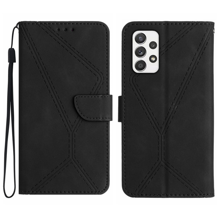 Stitching Embossed Leather Phone Case, For Samsung Galaxy A72 4G/5G, For Samsung Galaxy A73 5G, For Samsung Galaxy F14 5G, For Samsung Galaxy M14 5G, For Samsung Galaxy M33 5G, For Samsung Galaxy M53 5G, For Samsung Galaxy M54 5G