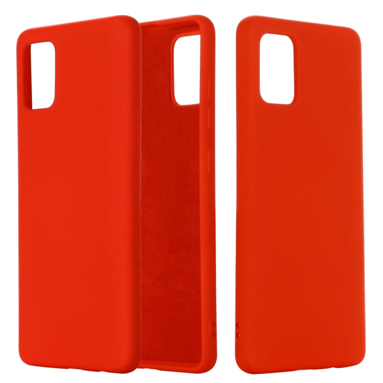 Solid Color Liquid Silicone Shockproof Full Coverage Protective Case, For Samsung Galaxy A51 5G