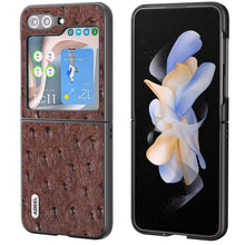 Load image into Gallery viewer, ABEEL Genuine Leather Ostrich Texture Phone Case