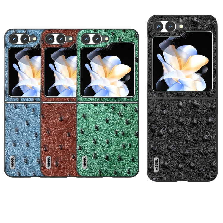 ABEEL Genuine Leather Ostrich Texture Phone Case