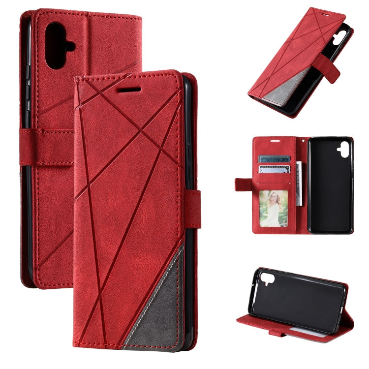 Skin Feel Splicing Leather Phone Case