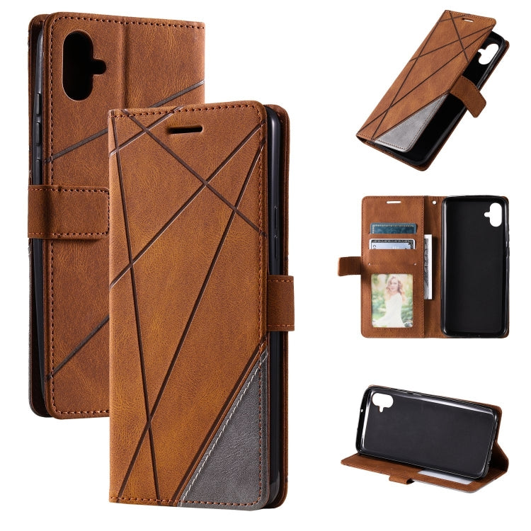 Skin Feel Splicing Leather Phone Case