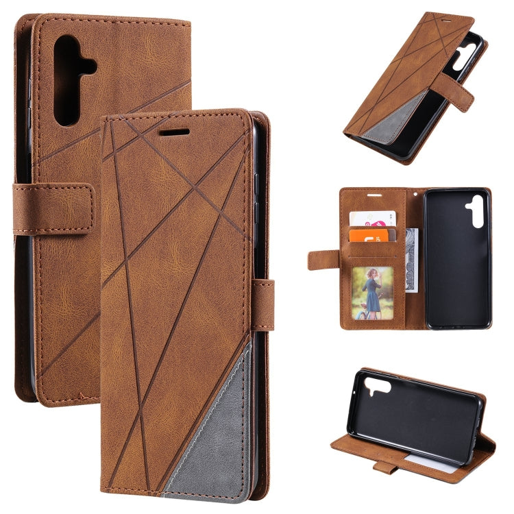 Skin Feel Splicing Leather Phone Case