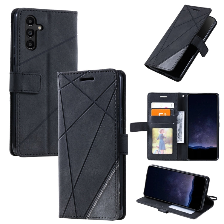 Skin Feel Splicing Leather Phone Case, For Samsung Galaxy Xcover 7, For Samsung Galaxy A55 5G, For Samsung Galaxy A35 5G, For Samsung Galaxy S24 Ultra 5G, For Samsung Galaxy S24+ 5G, For Samsung Galaxy S24 5G, For Samsung Galaxy A15                    ...