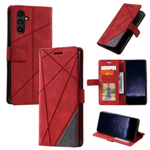 Load image into Gallery viewer, Skin Feel Splicing Leather Phone Case, For Samsung Galaxy Xcover 7, For Samsung Galaxy A55 5G, For Samsung Galaxy A35 5G, For Samsung Galaxy S24 Ultra 5G, For Samsung Galaxy S24+ 5G, For Samsung Galaxy S24 5G, For Samsung Galaxy A15                    ...