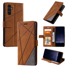 Load image into Gallery viewer, Skin Feel Splicing Leather Phone Case, For Samsung Galaxy Xcover 7, For Samsung Galaxy A55 5G, For Samsung Galaxy A35 5G, For Samsung Galaxy S24 Ultra 5G, For Samsung Galaxy S24+ 5G, For Samsung Galaxy S24 5G, For Samsung Galaxy A15                    ...