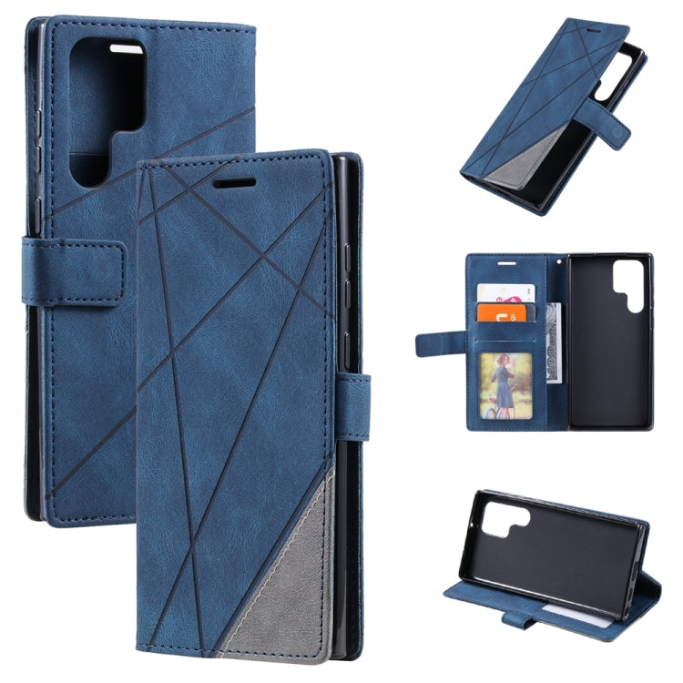 Skin Feel Splicing Leather Phone Case, For Samsung Galaxy Xcover 7, For Samsung Galaxy A55 5G, For Samsung Galaxy A35 5G, For Samsung Galaxy S24 Ultra 5G, For Samsung Galaxy S24+ 5G, For Samsung Galaxy S24 5G, For Samsung Galaxy A15                    ...