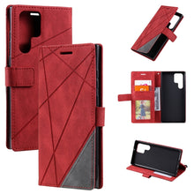 Load image into Gallery viewer, Skin Feel Splicing Leather Phone Case, For Samsung Galaxy Xcover 7, For Samsung Galaxy A55 5G, For Samsung Galaxy A35 5G, For Samsung Galaxy S24 Ultra 5G, For Samsung Galaxy S24+ 5G, For Samsung Galaxy S24 5G, For Samsung Galaxy A15                    ...