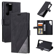 Load image into Gallery viewer, Skin Feel Splicing Leather Phone Case, For Samsung Galaxy Xcover 7, For Samsung Galaxy A55 5G, For Samsung Galaxy A35 5G, For Samsung Galaxy S24 Ultra 5G, For Samsung Galaxy S24+ 5G, For Samsung Galaxy S24 5G, For Samsung Galaxy A15                    ...