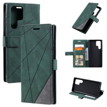 Load image into Gallery viewer, Skin Feel Splicing Leather Phone Case, For Samsung Galaxy Xcover 7, For Samsung Galaxy A55 5G, For Samsung Galaxy A35 5G, For Samsung Galaxy S24 Ultra 5G, For Samsung Galaxy S24+ 5G, For Samsung Galaxy S24 5G, For Samsung Galaxy A15                    ...