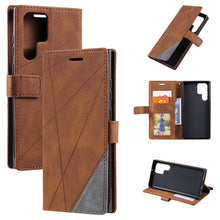 Load image into Gallery viewer, Skin Feel Splicing Leather Phone Case, For Samsung Galaxy Xcover 7, For Samsung Galaxy A55 5G, For Samsung Galaxy A35 5G, For Samsung Galaxy S24 Ultra 5G, For Samsung Galaxy S24+ 5G, For Samsung Galaxy S24 5G, For Samsung Galaxy A15                    ...