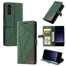 Load image into Gallery viewer, Skin Feel Splicing Leather Phone Case, For Samsung Galaxy Xcover 7, For Samsung Galaxy A55 5G, For Samsung Galaxy A35 5G, For Samsung Galaxy S24 Ultra 5G, For Samsung Galaxy S24+ 5G, For Samsung Galaxy S24 5G, For Samsung Galaxy A15                    ...
