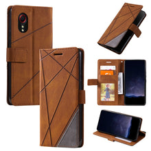 Load image into Gallery viewer, Skin Feel Splicing Leather Phone Case, For Samsung Galaxy Xcover 7, For Samsung Galaxy A55 5G, For Samsung Galaxy A35 5G, For Samsung Galaxy S24 Ultra 5G, For Samsung Galaxy S24+ 5G, For Samsung Galaxy S24 5G, For Samsung Galaxy A15                    ...