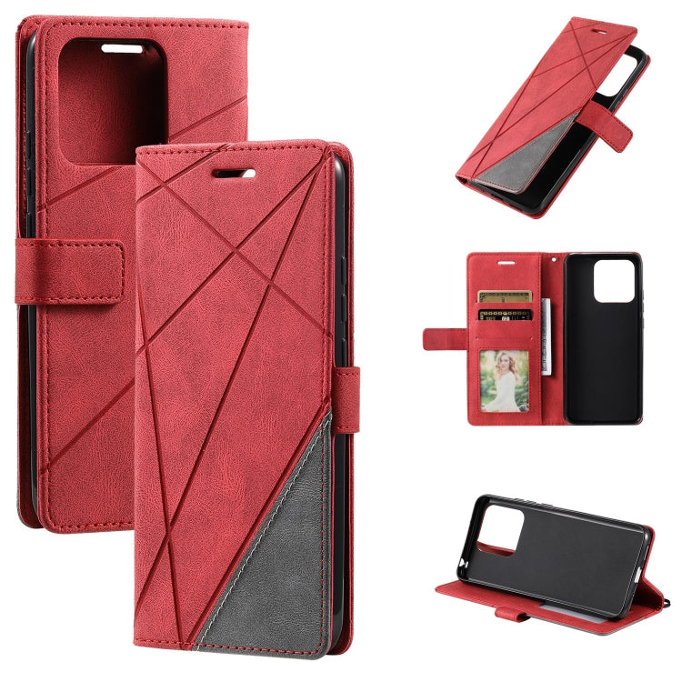 Skin Feel Splicing Leather Phone Case, For Xiaomi Redmi Note 13 Pro+, For Xiaomi Redmi Note 13 Pro 5G, For Xiaomi 13T / Redmi K60 Ultra, For Redmi 12 4G, For Xiaomi POCO F5, For Redmi K60 / K60 Pro, For Redmi Note 12S 4G Global                         ...