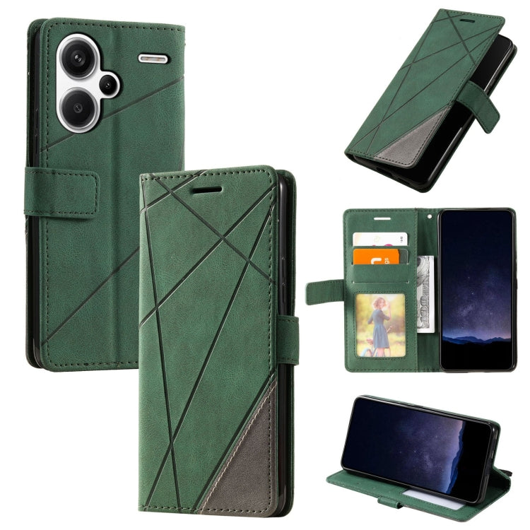 Skin Feel Splicing Leather Phone Case, For Xiaomi Redmi Note 13 Pro+, For Xiaomi Redmi Note 13 Pro 5G, For Xiaomi 13T / Redmi K60 Ultra, For Redmi 12 4G, For Xiaomi POCO F5, For Redmi K60 / K60 Pro, For Redmi Note 12S 4G Global                         ...